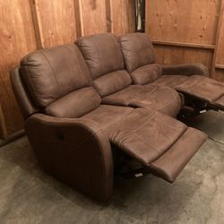 Power Electric Recliner Couch Sofa - Free Delivery 