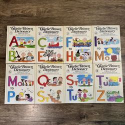 Vintage 1973 Charlie Brown Dictionary Set (1–8) – First Printing