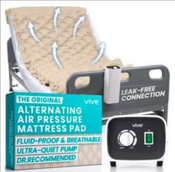 Vive Alternating Air Pressure Mattress Pad - The Original Bed Sore Solution
Dr. Recommended Hospital Bed Topper for Bedridden Patients - Includes Wate