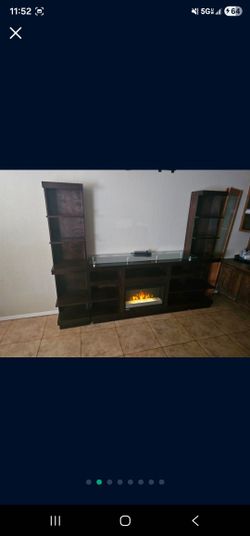 Entertainment Center With Electric Fireplace