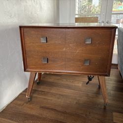 Antique Linen Press Console Table