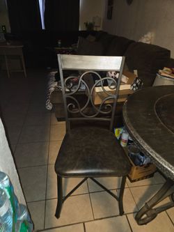 Round table and chairs