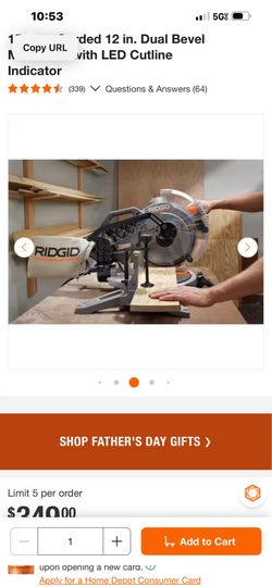 15 Amp Corded 12 in. Dual Bevel Miter Saw with LED Cutline Indicator