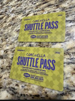 COACHELLA WEEKEND 2 SHUTTLE PASSES