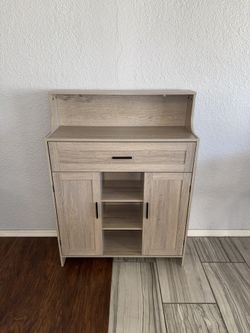 BRAND NEW!! Gray Storage Side Cabinet/Buffet/Sideboard