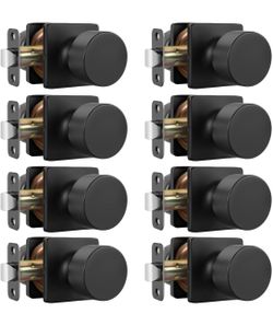 Goldenwarm Matte Black Closet Door Knobs - K294