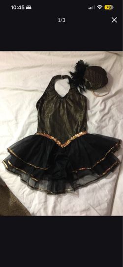 Little Black and Gold Flapper Girl Halloween Costume