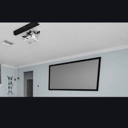Projector with 101 inch Projector screen.