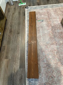 Stained Real Wood Plank Shelf Board