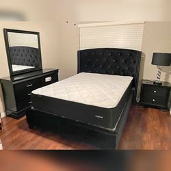 4PC Black Bedroom set