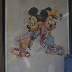 Vintage Mickey & Minnie Mouse Poster