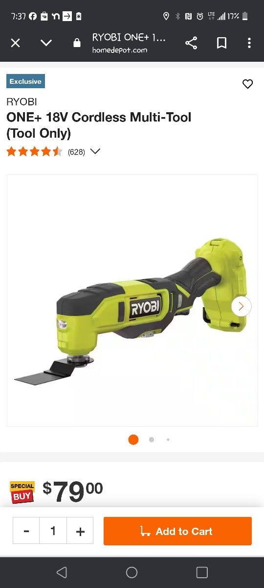 Ryobi One+ 18V Multi-Tool