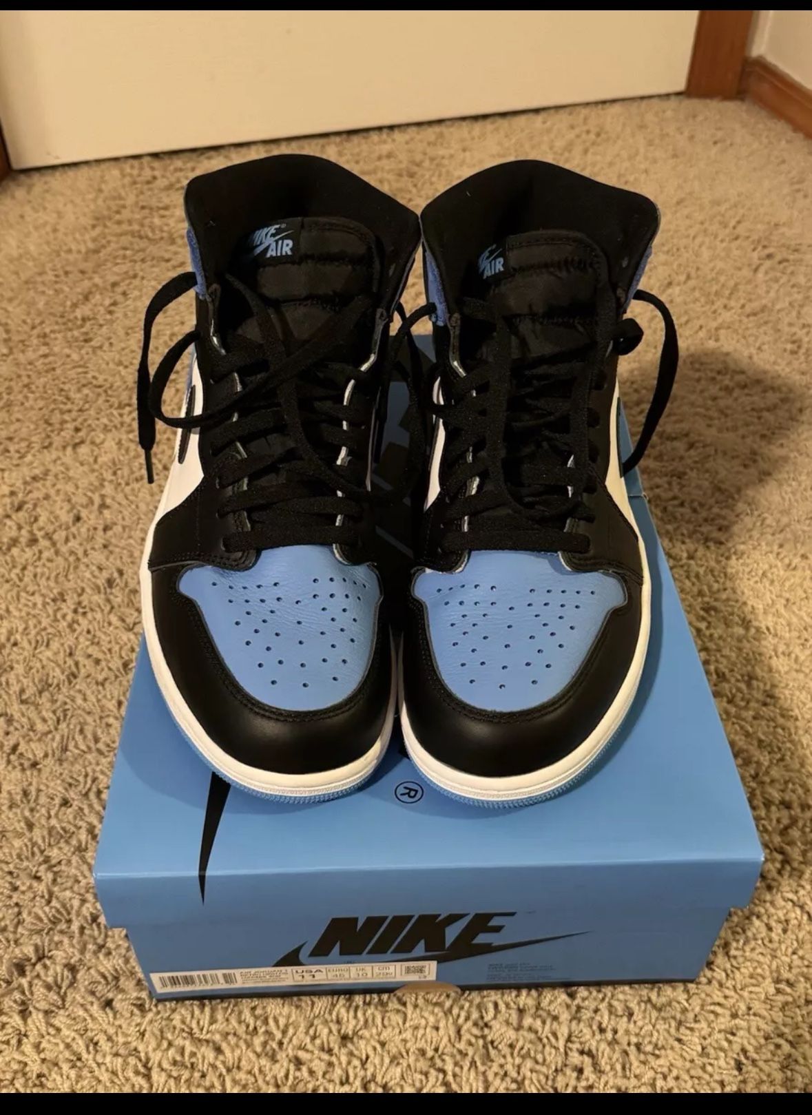 Jordan 1 Unc Toe