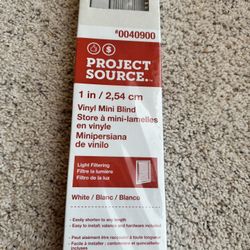 Project Source 1” Vinyl Mini Blind White Light Filtering 54 cm / 21” – New