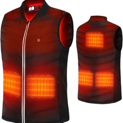 Heated Vest Body Warmer Vest for Men/Women USB Rechargeable Electric Heated Jacket with Battery Pack, Size: Medium
