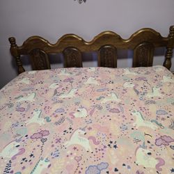 Queen Size Bedroom Set With Mattress Set W Protective Cover.