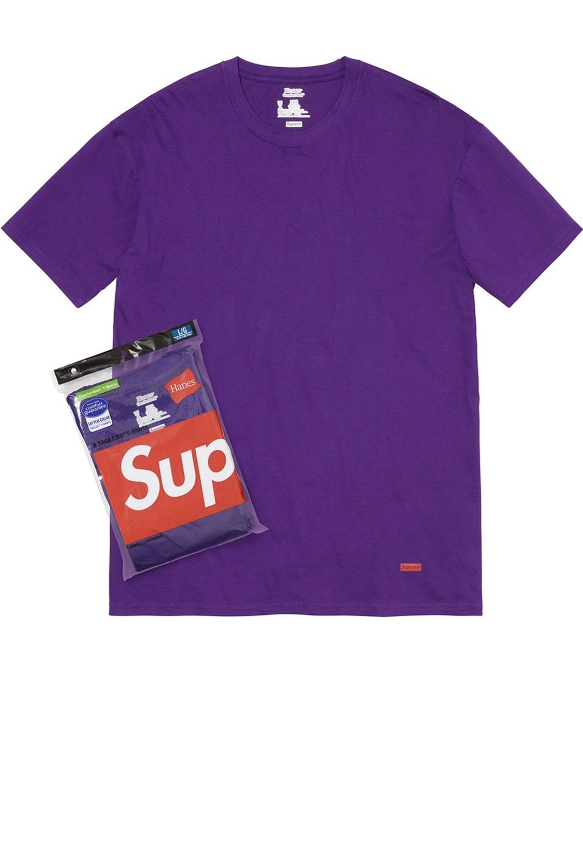 Supreme x Hanes Tagless Tee 2-pack (Sz. S)