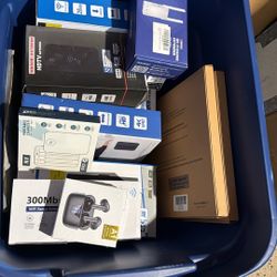 Huge Lot Consumer Electronics Antennas Ear Buds Router  