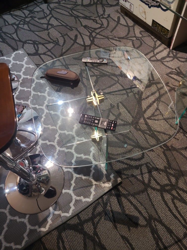 2 Glass Tables