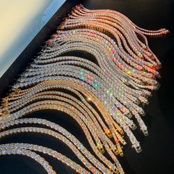 ✨ Moissanite Round Brilliant Cut Bracelets | Flawless VVS1 Clarity | GRA Certified ✨