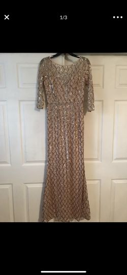 Rose gold sequins dress