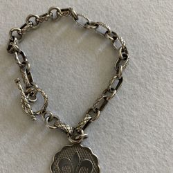 Sterling Silver Fleur De Li’s Bracelet