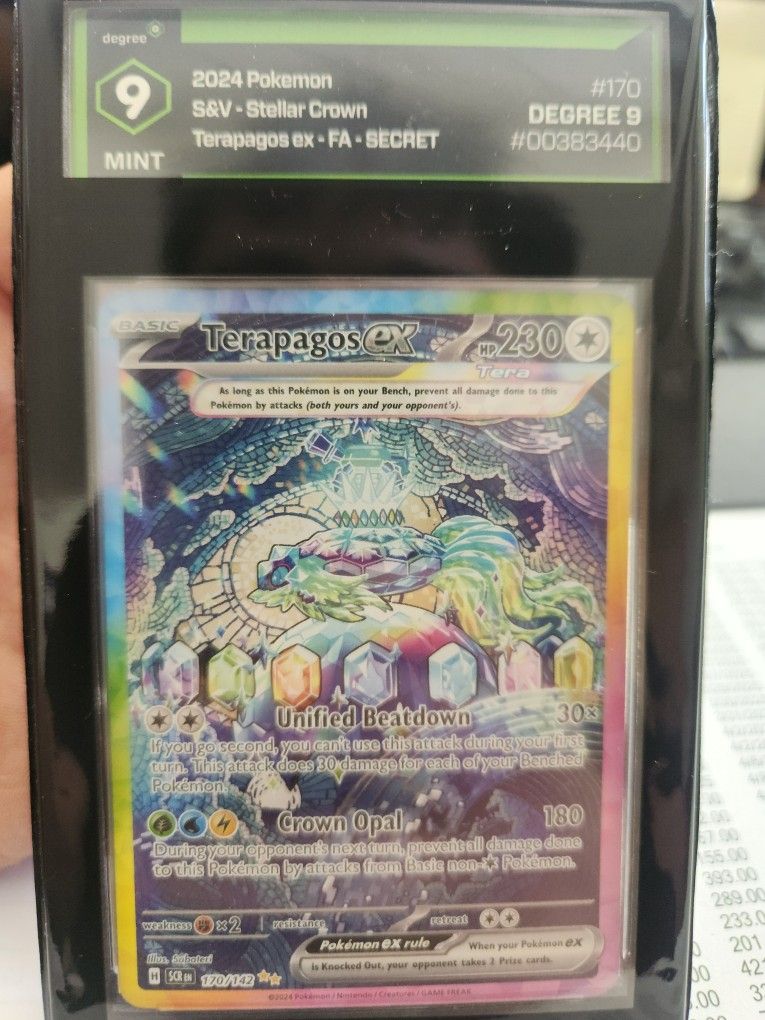 Terapagos Ex #170, Degree Grade Mint 9