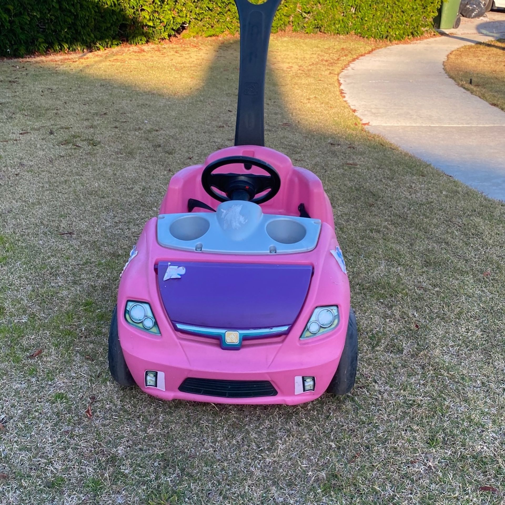 Pink Push Car