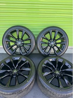 FORGED LEXUS LC500 GLOSS BLACK STAGGERED WHEELS OEM STOCK FACTORY LS500 RIMS
