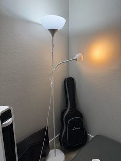 White Floor Lamp with Reading Light