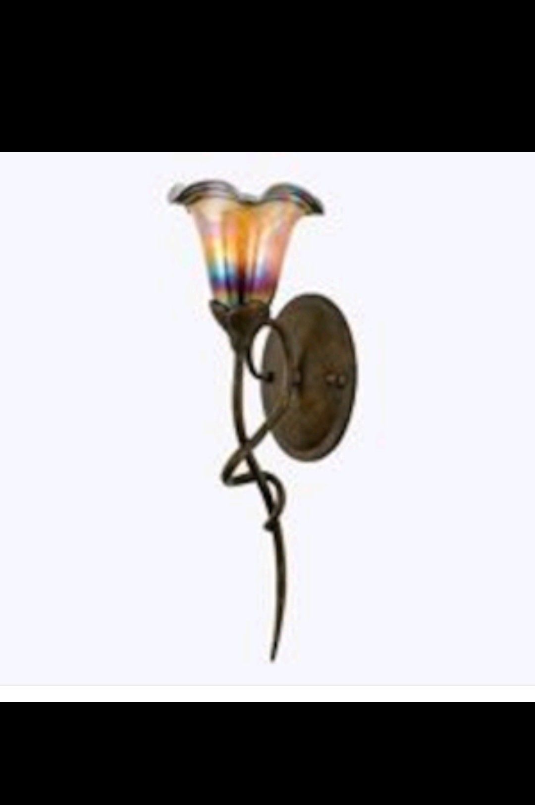 2 Quoizel salamander art glass wall sconces