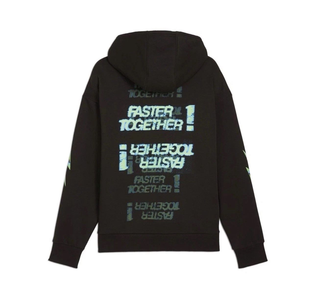 AMG Puma Formula1 MAPF1 Neon Energy Graphic Pullover Hoodie Mens Size Large