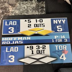 LA Dodgers Metal Sign 24x36