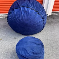 Blue Bean Bag Chair 