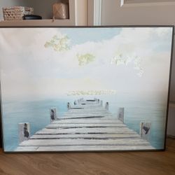 Framed Dock Painting