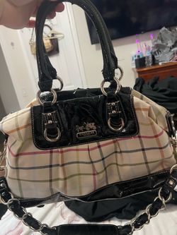 plaid hand bag