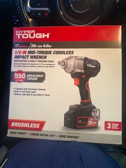 Hyper Tough 20V 1/2-In Cordless Impact Wrench
