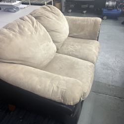 Brown Fabric Sofa – Good Condition