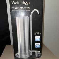 Waterdrop WD‑CTF‑01 Stainless Steel Countertop Filter (Used, Needs New Filter)