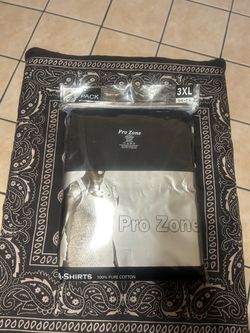 Pro Zone A-Shirts 3XL 100% Cotton Multi-Pack