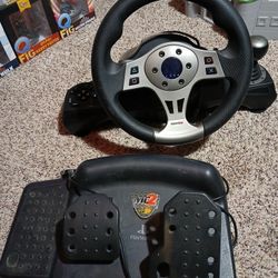 Playstation Steering Wheel And Pedals