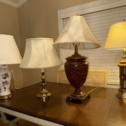 🛋️ Vintage Table Lamps – $20–$25 Each OBO or $90 for All (OBO)