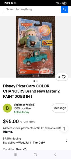 Disney pixar colors change mater 2 nuevo canbia de color