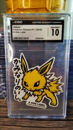 POKEMON JOLTEON STICKER B-SIDE LABEL 2019 - CGC 10