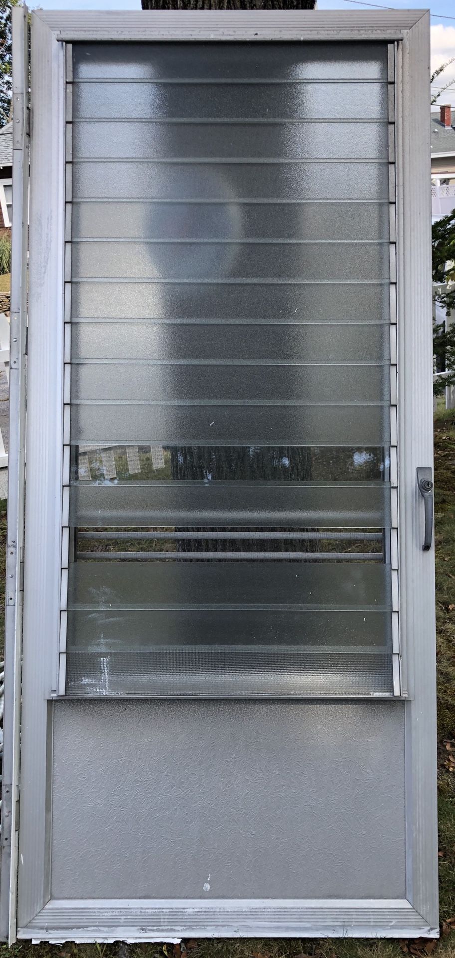 All aluminum heavy duty storm door 36x80 and one 32x80