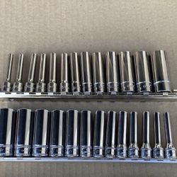Snap On 1/4 Deep Socket Set SAE/Metric
