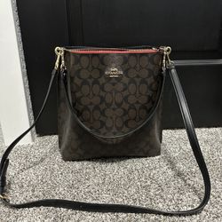 Brown And black Coach Bag 