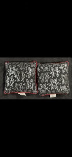 Snowflakes Pillow (black) price for both together