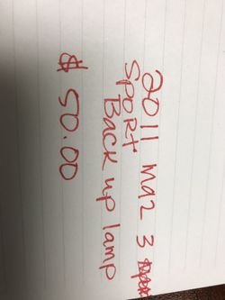 2011 Mazda 3 sport back up lamp