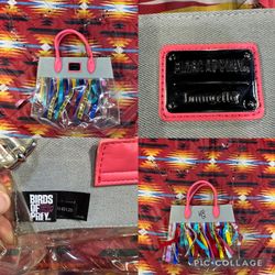 Loungefly DC Comics Clear Zip HandBag Birds of Prey Harley Quinn Multi Fringed